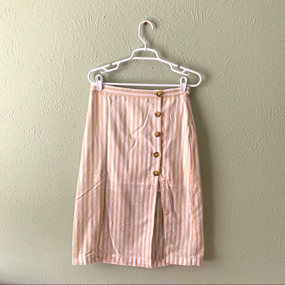 NWT Abercrombie & Fitch Beige Striped Skirt